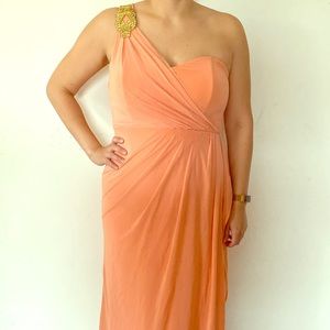 Gorgeous PEACH Cocktail/Wedding Dress